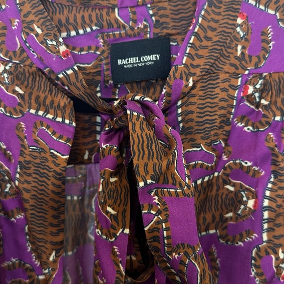 Rachel Comey Upland Tieneck Tiger Print Blouse - Picture 4 of 8